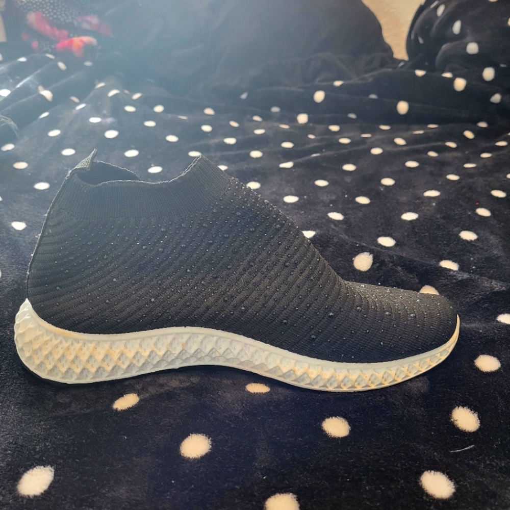 Atlantina High-Top Slip-On Fashion Sneakers Black Size 10 Women's
